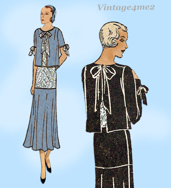 Butterick 3321: 1930s Uncut Misses Dress & Split Bolero 36B VTG Sewing Pattern