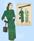 Butterick 3336: 1940s Uncut Misses Peplum Suit Size 32 B Vintage Sewing Pattern