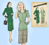 Butterick 3336: 1940s Uncut Misses Peplum Suit Size 32 B Vintage Sewing Pattern