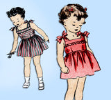 1940s Vintage Butterick Sewing Pattern 3406 Cute Baby Girls Sun Dress Size 1