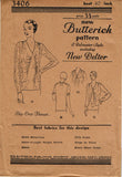 Butterick 3406: 1930s Uncut Misses Flapper Blouse Sz 40 B Vintage Sewing Pattern