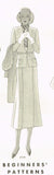 Butterick 3739: 1930s Stunning Misses Suit Size 38 Bust Vintage Sewing Pattern