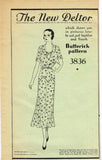 Butterick 3836: 1930s Uncut Misses Morning Dress Sz 36 B Vintage Sewing Pattern