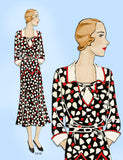 Butterick 3836: 1930s Uncut Misses Morning Dress Sz 36 B Vintage Sewing Pattern