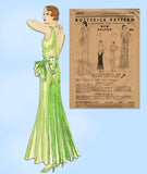 Butterick 3852: 1930s Uncut Rare Evening Gown Size 36 B Vintage Sewing Pattern