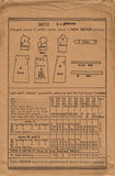 Butterick 3870: 1930s Uncut Misses Street Dress Size 40 B Vintage Sewing Pattern