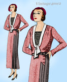 Butterick 3870: 1930s Uncut Misses Street Dress Size 40 B Vintage Sewing Pattern