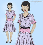 Butterick 3890: 1930s Uncut Teen Girls Party Dress Vintage Sewing Pattern