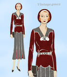 Butterick 3895: 1930s Uncut Misses Street Dress Size 36 B Vintage Sewing Pattern