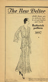 Butterick 3897: 1930s Uncut Rare Evening Gown Size 34 B Vintage Sewing Pattern