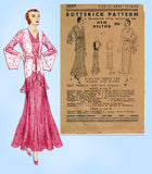 Butterick 3897: 1930s Uncut Rare Evening Gown Size 34 B Vintage Sewing Pattern