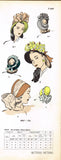 Butterick 3957: 1940s Misses Hat Set 21in Head Original Vintage Sewing Pattern - Vintage4me2