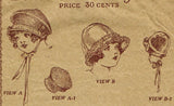 Butterick 3972: 1920s Vintage Antique Hat Sewing Pattern Toddler Size 4