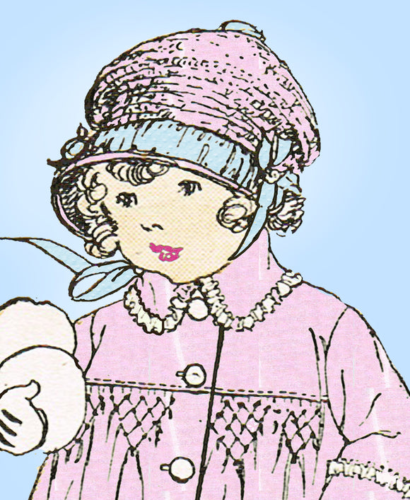 Butterick 3972: 1920s Vintage Antique Hat Sewing Pattern Toddler Size 4