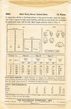 1940s Vintage Butterick Sewing Pattern 4063 Cute Toddler Girls Gown Sz 4