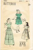 1940s Vintage Butterick Sewing Pattern 4063 Cute Toddler Girls Gown Sz 4