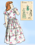 1940s Vintage Butterick Sewing Pattern 4063 Cute Toddler Girls Gown Sz 4