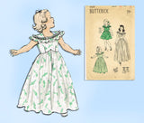 1940s Vintage Butterick Sewing Pattern 4064 Toddler Girls Party Dress Size 4 23B