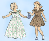 1940s Vintage Butterick Sewing Pattern 4064 Toddler Girls Party Dress Size 4 23B