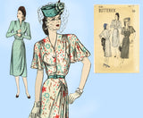 Butterick 4156: 1940s Glamorous Misses Cocktail Dress Sz 36 B Vintage Sewing Pattern