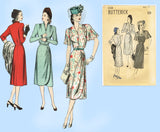 Butterick 4156: 1940s Glamorous Misses Cocktail Dress Sz 36 B Vintage Sewing Pattern