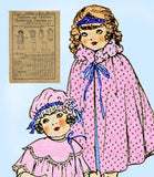 1920s Vintage Butterick Sewing Pattern 423 24inch Little Girl Doll Clothes Set