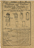 1920s Vintage Butterick Sewing Pattern 423 24inch Little Girl Doll Clothes Set