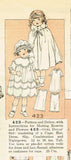1920s Vintage Butterick Sewing Pattern 423 24inch Little Girl Doll Clothes Set
