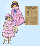 1920s Vintage Butterick Sewing Pattern 423 24inch Little Girl Doll Clothes Set