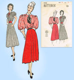 Butterick 4440: 1940s Misses Gibson Girl Dress Sz 30 Bust Vintage Sewing Pattern