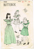 1940s Vintage Butterick Sewing Pattern 4468 Toddler Girls Party Dress Size 4 23B