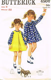 Butterick 4504: 1960s Toddler Girls Dress & Pinafore Sz3 Vintage Sewing Pattern - Vintage4me2