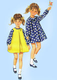 Butterick 4504: 1960s Toddler Girls Dress & Pinafore Sz3 Vintage Sewing Pattern - Vintage4me2