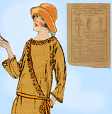 1920s Rare Vintage Butterick Pattern 4528 Misses Flapper Dinner Dress Sz 38 Bust