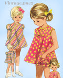 Butterick 4731: 1960s Easy Baby Girls Dress Sz 6 mos Vintage Sewing Pattern