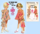 Butterick 4731: 1960s Easy Baby Girls Dress Sz 6 mos Vintage Sewing Pattern