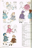 Butterick 4786: 1940s Cute Baby Girls Coat & Bonnet Sz 1 Vintage Sewing Pattern