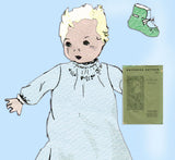 1930s Original Vintage Butterick Sewing Pattern 4931 Sweet Uncut Layette Set
