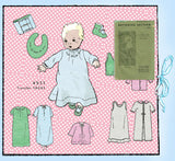 1930s Original Vintage Butterick Sewing Pattern 4931 Sweet Uncut Layette Set - Vintage4me2