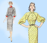 Butterick 5788: 1950s Uncut Misses Raglan Dress Size 32 B Vintage Sewing Pattern