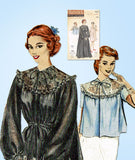 1950s Vintage Butterick Sewing Pattern 5808 Misses Nighty or Peignoir Sz 38 Bust - Vintage4me2