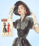 1950s Vintage Butterick Sewing Pattern 6048 Misses Dress & Redingcote Sz 32 Bust - Vintage4me2