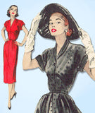 1950s Vintage Butterick Sewing Pattern 6048 Misses Dress & Redingcote Sz 32 Bust - Vintage4me2