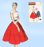 Butterick 6167: 1950s Uncut Easy Circle Skirt Sz 26 Waist Vintage Sewing Pattern