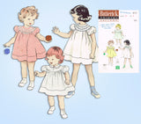 1950s Vintage Butterick Sewing Pattern 6177 Sweet Easy Baby Girls Dress Size 4