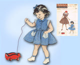 1950s Vintage Butterick Sewing Pattern 6205 Uncut Girls Shirtwaist Dress Sz 10