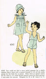 1930s Original Vintage Butterick Pattern 6262 Baby Girls Dress Sunsuit & Hat Sz2