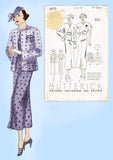 Butterick 6693: 1930s Uncut Misses Jacket & Dress Sz 36 B Vintage Sewing Pattern
