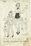 1930s Vintage Butterick Sewing Pattern 7021 Little Girls Dance Costume Set Sz 12 - Vintage4me2