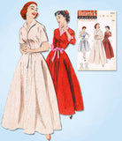 1950s Vintage Butterick Sewing Pattern 7053 Misses Dress or Housecoat Size 36 B - Vintage4me2